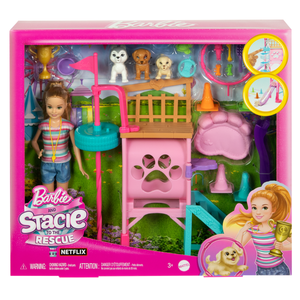 Set papusa cu 3 catelusi si accesorii, Barbie, Stacie to the Rescue, HRM10 imagine