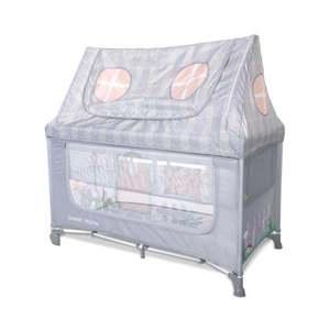 Patut pliabil, Lorelli Sweet Home, 2 nivele, acoperis detasabil cu plasa de insecte, Grey imagine