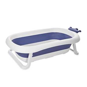 Cadita pliabila pentru bebelusi cu dop de scurgere, Lorelli Royal, 83 cm, Blue imagine