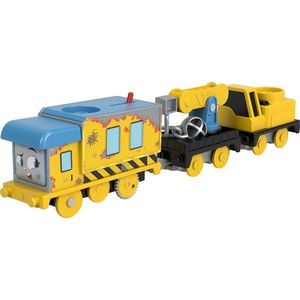 Locomotiva motorizata cu 2 vagoane, Thomas and Friends, Wreck Roll Carly the Crane, JBW22 imagine