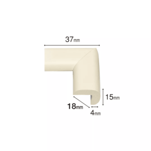 Set 4 protectii pentru colturi mobila, din spuma, Maro 18x37x15x4 imagine