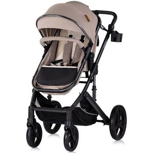 Carucior pentru copii Chipolino Amore 2 in 1 tiramisu cu suspensii, spatar reglabil, sezut reversibil, accesorii incluse, greutate maxim admisa 22 kg imagine