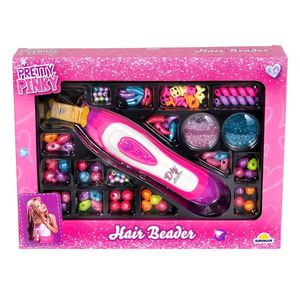 Set dispozitiv de aplicat margele in par, Pretty Pinky, Hair Beaded imagine