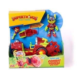 Set vehicul cu figurina Superthings, Kazoom Power, Kid Fury imagine