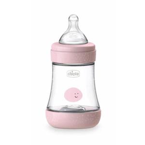 Biberon roz cu tetina din silicon, Chicco, 150ml, 0-3 luni imagine