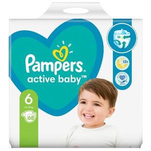 SHORT LIFE - Scutece pentru Bebelusi - Pampers Active Baby, marimea 6 (13-18 kg), 68 buc imagine