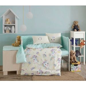 Lenjerie de pat pentru copii 4 piese, Mila - Cream, Hobby, Bumbac Poplin imagine
