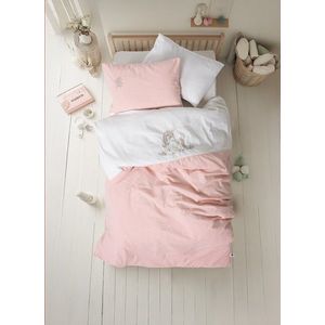 Lenjerie de pat pentru copii, Bonic - White, Cotton Box, Bumbac imagine