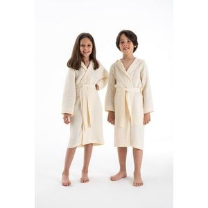 Halat de baie pentru copii, DC Home, Muslin, Bumbac , Ecru imagine