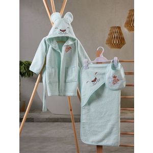 Set de baie pentru bebeluși, Cotton Box, Aslan, Bumbac, Verde menta imagine
