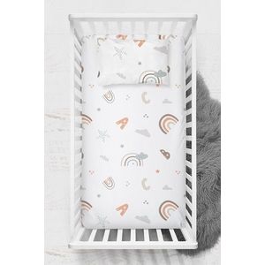 Set cearceaf de pat cu elastic pentru copii, Abc, Wheeppo, Bumbac Ranforce imagine