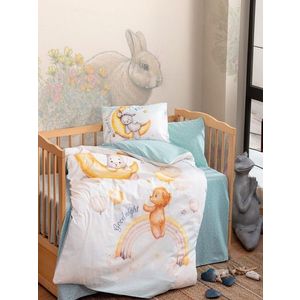 Lenjerie de pat pentru copii, Moon - Mint, Cotton Box, Bumbac Ranforce imagine