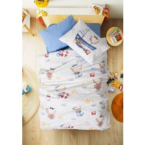 Lenjerie de pat pentru copii, Seaman - Blue, Cotton Box, Bumbac Ranforce imagine
