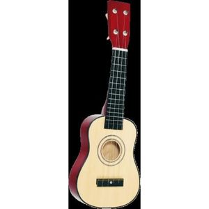Chitara din lemn cu 4 corzi, pentru copii, 4 ani+, havaiana Ukulele, Goki UC201 imagine