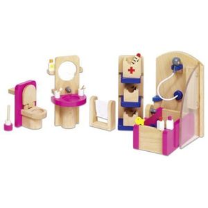 Mobilier pentru casute papusi - Baia Roz imagine