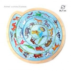 Puzzle rotund Cercul animalelor imagine
