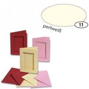 Set 5 felicitari decupaj dreptunghi Alb perlat imagine