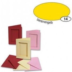 Set 5 felicitari decupaj dreptunghi Galben imagine