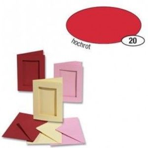 Set 5 felicitari decupaj dreptunghi Rosu imagine