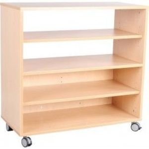 Dulap D cu 3 rafturi, semideschis, cu roti – Flexi imagine