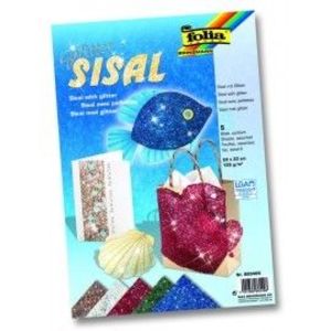 Sisal colorat intensiv glitter 5 imagine