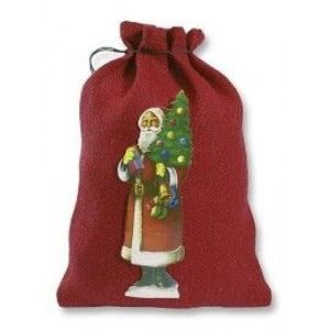 Sac Mos Nicolae iuta rosu 25*35 cm imagine