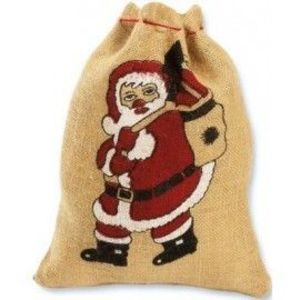 Sac Mos Craciun iuta natur 35*50 cm imagine