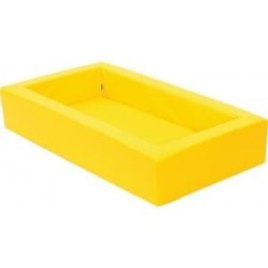 Patut pentru cresa, galben, 140 x 75 x 25 cm, din spuma, cu saltea 8 cm grosime inclusa imagine