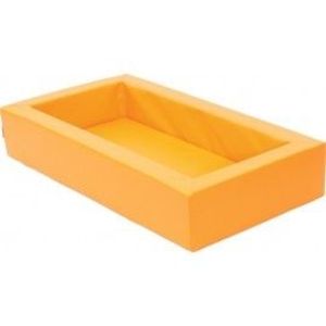 Patut pentru cresa, portocaliu, 140 x 75 x 25 cm, din spuma, cu saltea 8 cm grosime inclusa imagine