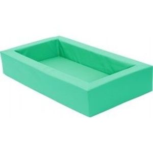 Patut pentru cresa, verde, 140 x 75 x 25 cm, din spuma, cu saltea 8 cm grosime inclusa imagine