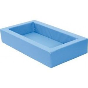 Patut pentru cresa, albastru deschis, 140 x 75 x 25 cm, din spuma, cu saltea 8 cm grosime inclusa imagine