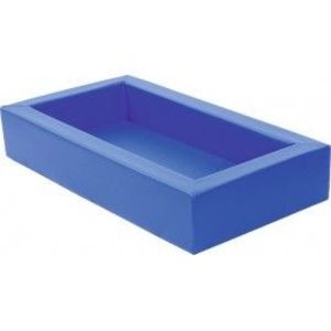 Patut pentru cresa, albastru inchis, 140 x 75 x 25 cm, din spuma, cu saltea 8 cm grosime inclusa imagine