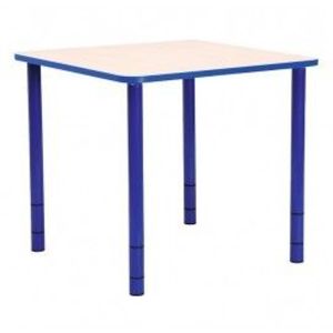 Masa gradinita - Bambino - Patrata - Cant colorat - Inaltime reglabila - Marimea 0-3 – Albastru imagine