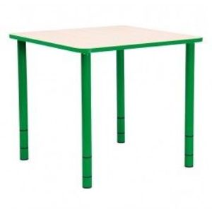 Masa gradinita - Bambino - Patrata - Cant colorat - Inaltime reglabila - Marimea 0-3 – Verde imagine