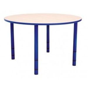 Masa gradinita - Bambino - Rotunda - Cant colorat - Inaltime reglabila - Marimea 0-3 – Albastru imagine