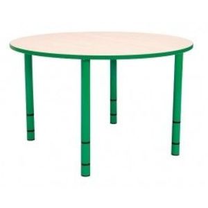 Masa gradinita - Bambino - Rotunda - Cant colorat - Inaltime reglabila - Marimea 0-3 – Verde imagine
