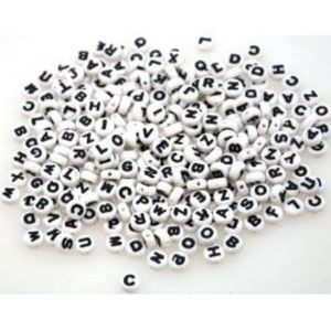 Set 500 margele plate cu litere imagine
