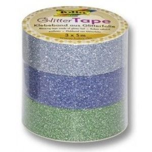 Set 3 role banda adeziva glitter Verde imagine