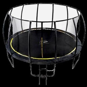 Set trambulina 427 cm cu plasa si scarita Ookee Jump Carbon imagine