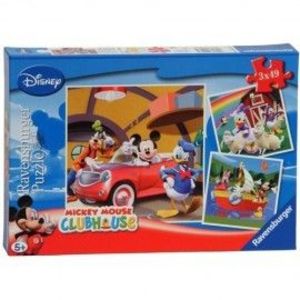 Puzzle clubul mickey mouse 3x49 piese imagine