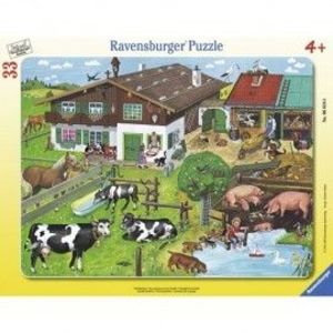Puzzle familii de animale 33 piese imagine