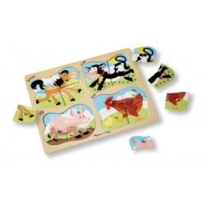 Puzzle lemn 4 in 1 Ferma imagine