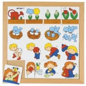 Puzzle educativ Ce se intampla intai imagine