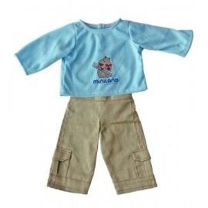 Set pantalon si bluza papusi 32 cm Miniland imagine
