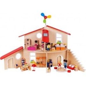 Casuta din lemn pentru papusi fara accesorii - Modern living imagine