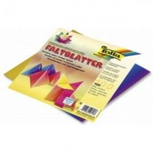 Hartie origami 100 coli curcubeu 10 x 10 imagine
