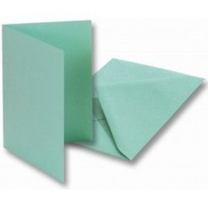 Set 5 felicitari cu plic si insert verde menta imagine