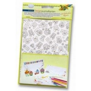 Set 4 felicitari de colorat cu plic Aniversare imagine