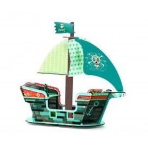 Corabia piratilor Djeco machetă 3D imagine