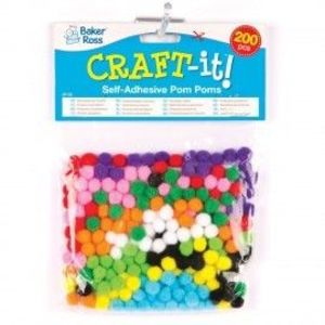 Pom-pom colorat autoadeziv - Baker Ross imagine